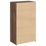 Aparador alto madera de ingeniería marrón roble 70x41x124 cm de , Aparadores - Ref: Foro24-846410, Precio: 83,11 €, Descuento: %
