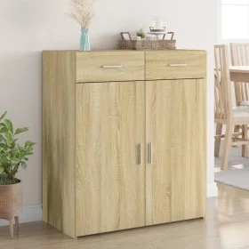 Eichenholz-Sideboard aus Sperrholz Sonoma 80x42,5x93 cm von , Sideboards - Ref: Foro24-3281471, Preis: 147,11 €, Rabatt: %