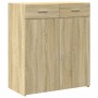Eichenholz-Sideboard aus Sperrholz Sonoma 80x42,5x93 cm von , Sideboards - Ref: Foro24-3281471, Preis: 149,92 €, Rabatt: %
