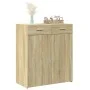 Eichenholz-Sideboard aus Sperrholz Sonoma 80x42,5x93 cm von , Sideboards - Ref: Foro24-3281471, Preis: 147,11 €, Rabatt: %