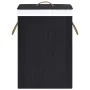 Schwarzer einteiliger Bambus-Wäschekorb von vidaXL, Wäschekörbe - Ref: Foro24-320757, Preis: 31,42 €, Rabatt: %