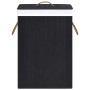 Schwarzer einteiliger Bambus-Wäschekorb von vidaXL, Wäschekörbe - Ref: Foro24-320757, Preis: 29,38 €, Rabatt: %