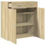 Aparador de madera contrachapada roble Sonoma 80x42,5x93 cm de , Aparadores - Ref: Foro24-3281471, Precio: 155,70 €, Descuent...