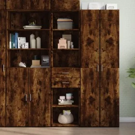 Smoked oak engineered wood sideboard 45x42.5x185 cm by , Sideboards - Ref: Foro24-3281452, Price: 114,62 €, Discount: %