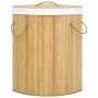Cesto para la ropa sucia de esquina bambú 60 L de vidaXL, Cestas para ropa - Ref: Foro24-320759, Precio: 35,83 €, Descuento: %
