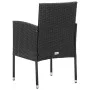 Gartenstühle mit schwarzen Kissen, 4 Stück, schwarzes Kunststoffrattan von , Gartenstühle - Ref: Foro24-318709, Preis: 237,11...