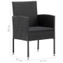 Sillas de jardín con cojines negros 4 uds ratán sintético negro de , Sillas de jardín - Ref: Foro24-318709, Precio: 228,35 €,...