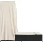 Double sun lounger with roof and black synthetic rattan curtains by , Loungers - Ref: Foro24-368099, Price: 280,24 €, Discoun...