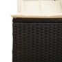 Double sun lounger with roof and black synthetic rattan curtains by , Loungers - Ref: Foro24-368099, Price: 251,47 €, Discoun...
