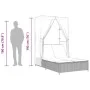 Double sun lounger with roof and black synthetic rattan curtains by , Loungers - Ref: Foro24-368099, Price: 280,24 €, Discoun...