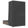 Doppel-Liegestuhl mit Dach und Vorhängen aus grauem synthetischem Rattan. von , Liegen - Ref: Foro24-368101, Preis: 260,33 €,...