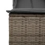 Double sun lounger with roof and gray synthetic rattan curtains by , Loungers - Ref: Foro24-368101, Price: 290,11 €, Discount: %