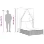 Double sun lounger with roof and gray synthetic rattan curtains by , Loungers - Ref: Foro24-368101, Price: 290,11 €, Discount: %