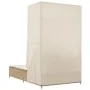 Double sun lounger with roof and beige synthetic rattan curtains by , Loungers - Ref: Foro24-368103, Price: 292,19 €, Discoun...