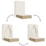 Doppel-Liegestuhl mit Dach und Vorhängen aus synthetischem Rattan in Beige. von , Liegen - Ref: Foro24-368103, Preis: 292,19 ...