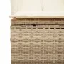 Double sun lounger with roof and beige synthetic rattan curtains by , Loungers - Ref: Foro24-368103, Price: 292,19 €, Discoun...