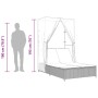 Doppel-Liegestuhl mit Dach und Vorhängen aus synthetischem Rattan in Beige. von , Liegen - Ref: Foro24-368103, Preis: 262,19 ...