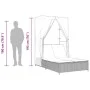 Double sun lounger with roof and beige synthetic rattan curtains by , Loungers - Ref: Foro24-368103, Price: 292,19 €, Discoun...