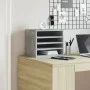 Wooden desktop organizer with concrete engineering 36x26x29.5 cm by , Classification and organization - Ref: Foro24-848048, P...
