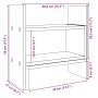 Wooden desktop organizer with concrete engineering 38.5x17x39 cm by , Classification and organization - Ref: Foro24-848062, P...