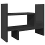 Wooden engineering desktop organizer in black, 38.5x17x39 cm by , Classification and organization - Ref: Foro24-848060, Price...