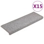 Alfombrillas para escaleras 15 unidades 65x21x4 cm Gris claro