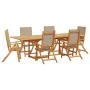 Juego comedor de jardín 7 pzas madera maciza acacia y textileno de , Conjuntos de jardín - Ref: Foro24-3279320, Precio: 827,7...