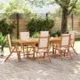 Juego comedor de jardín 7 pzas madera maciza acacia y textileno de , Conjuntos de jardín - Ref: Foro24-3279278, Precio: 780,7...