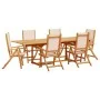 Juego comedor de jardín 7 pzas madera maciza acacia y textileno de , Conjuntos de jardín - Ref: Foro24-3279278, Precio: 780,7...