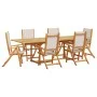 Juego comedor de jardín 7 pzas madera maciza acacia y textileno de , Conjuntos de jardín - Ref: Foro24-3279292, Precio: 775,3...