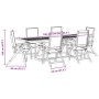 Garten-Esszimmer-Set, 7-teilig, Massivholz Akazie und Textilene von , Gartensets - Ref: Foro24-3279292, Preis: 794,41 €, Raba...