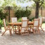 Garten-Esszimmer-Set, 7-teilig, Massivholz Akazie und Textilene von , Gartensets - Ref: Foro24-3279290, Preis: 774,40 €, Raba...