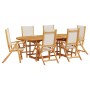 Garten-Esszimmer-Set, 7-teilig, Massivholz Akazie und Textilene von , Gartensets - Ref: Foro24-3279290, Preis: 774,40 €, Raba...