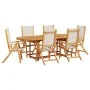 Juego comedor de jardín 7 pzas madera maciza acacia y textileno de , Conjuntos de jardín - Ref: Foro24-3279290, Precio: 772,3...