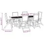 Juego comedor de jardín 7 pzas madera maciza acacia y textileno de , Conjuntos de jardín - Ref: Foro24-3279290, Precio: 772,3...