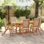 Garten-Esszimmer-Set, 7-teilig, Massivholz Akazie und Textilene von , Gartensets - Ref: Foro24-3279315, Preis: 791,50 €, Raba...