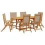 Garten-Esszimmer-Set, 7-teilig, Massivholz Akazie und Textilene von , Gartensets - Ref: Foro24-3279315, Preis: 791,50 €, Raba...