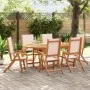 Garden dining set 7 pieces solid acacia wood and textilene by , Garden sets - Ref: Foro24-3279273, Price: 733,08 €, Discount: %