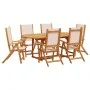 Garten-Esszimmer-Set, 7-teilig, Massivholz Akazie und Textilene von , Gartensets - Ref: Foro24-3279273, Preis: 748,06 €, Raba...