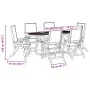 Garten-Esszimmer-Set, 7-teilig, Massivholz Akazie und Textilene von , Gartensets - Ref: Foro24-3279273, Preis: 748,06 €, Raba...
