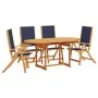 Garden dining set 5 pieces solid acacia wood and textilene by , Garden sets - Ref: Foro24-3279308, Price: 529,87 €, Discount: %