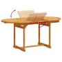 Garden dining set 5 pieces solid acacia wood and textilene by , Garden sets - Ref: Foro24-3279308, Price: 529,87 €, Discount: %