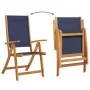 Garden dining set 5 pieces solid acacia wood and textilene by , Garden sets - Ref: Foro24-3279308, Price: 529,87 €, Discount: %