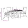 Garden dining set 5 pieces solid acacia wood and textilene by , Garden sets - Ref: Foro24-3279308, Price: 529,87 €, Discount: %