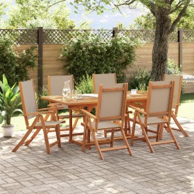 Garten-Esszimmer-Set, 7-teilig, Massivholz Akazie und Textilene von , Gartensets - Ref: Foro24-3279317, Preis: 836,75 €, Raba...