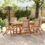 Juego comedor de jardín 7 pzas madera maciza acacia y textileno de , Conjuntos de jardín - Ref: Foro24-3279317, Precio: 836,7...