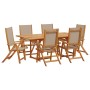 Juego comedor de jardín 7 pzas madera maciza acacia y textileno de , Conjuntos de jardín - Ref: Foro24-3279317, Precio: 836,7...