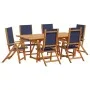 Juego comedor de jardín 7 pzas madera maciza acacia y textileno de , Conjuntos de jardín - Ref: Foro24-3279303, Precio: 738,0...