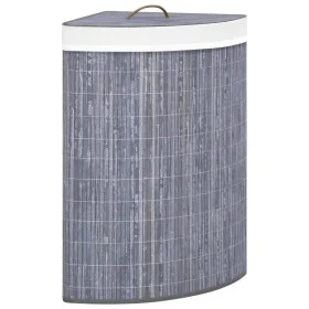 Eckwäschekorb aus grauem Bambus 60 L von vidaXL, Wäschekörbe - Ref: Foro24-320761, Preis: 30,43 €, Rabatt: %