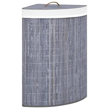 Eckwäschekorb aus grauem Bambus 60 L von vidaXL, Wäschekörbe - Ref: Foro24-320761, Preis: 30,43 €, Rabatt: %